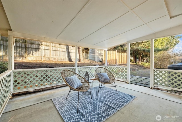 view of sunroom