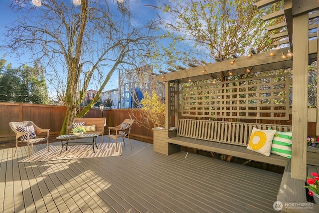 view of wooden terrace