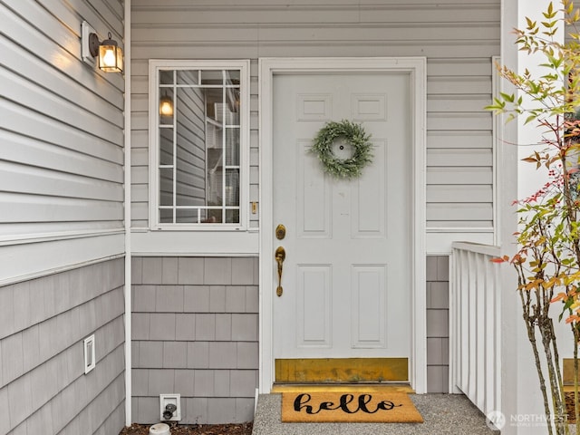 view of doorway to property