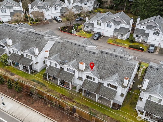 drone / aerial view featuring a residential view