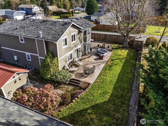 drone / aerial view featuring a residential view