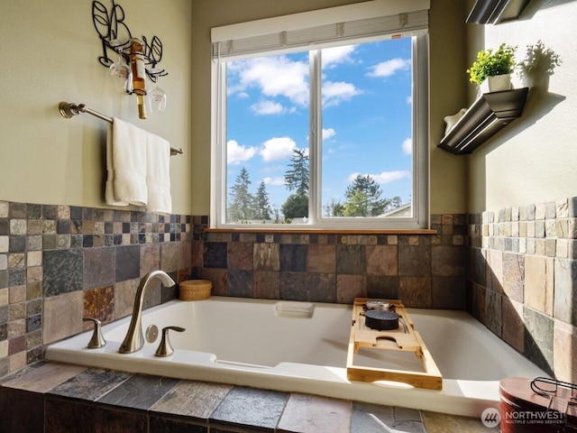 full bathroom featuring a bath