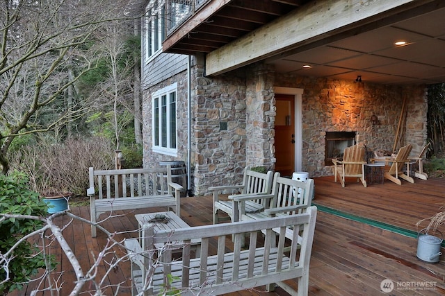 view of wooden terrace