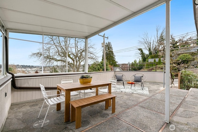 view of sunroom