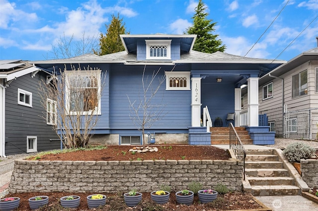 view of bungalow-style house