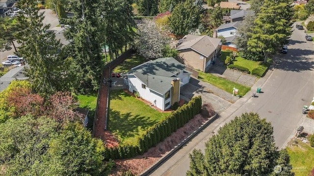 drone / aerial view featuring a residential view