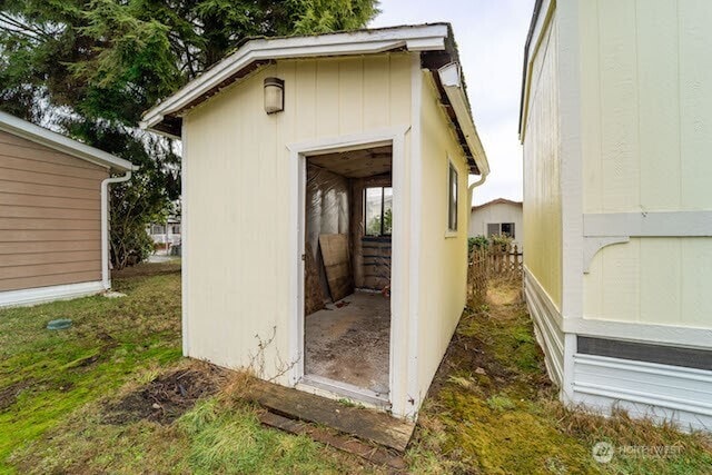 view of shed