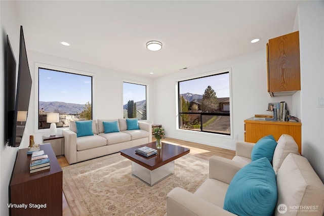 133 Long Dr, Chelan, WA 98816 - living room featuring wood finished floors and recessed lighting