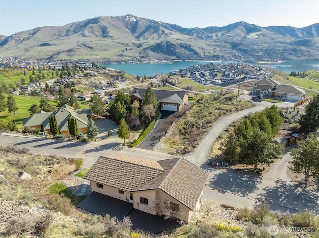 133 Long Dr, Chelan, WA 98816 - drone / aerial view with a water and mountain view