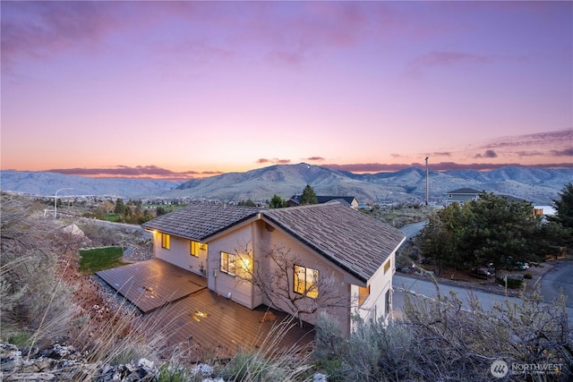 133 Long Dr, Chelan, WA 98816 - exterior space with a deck with mountain view