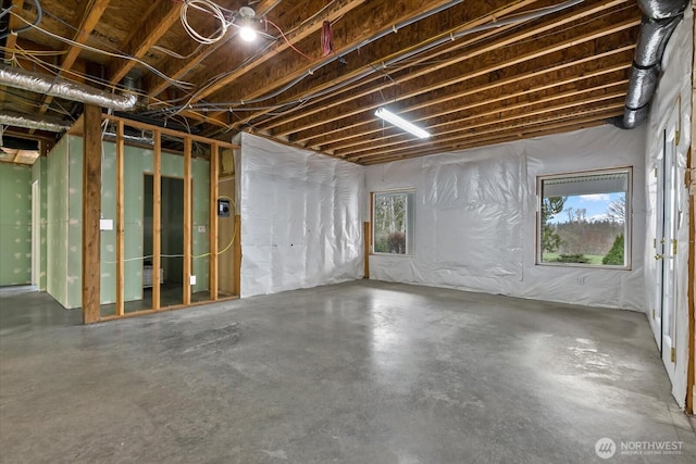 view of basement