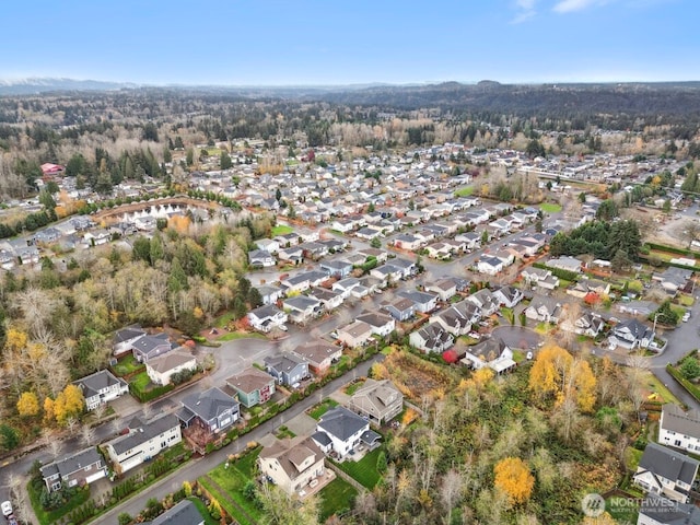 drone / aerial view with a residential view