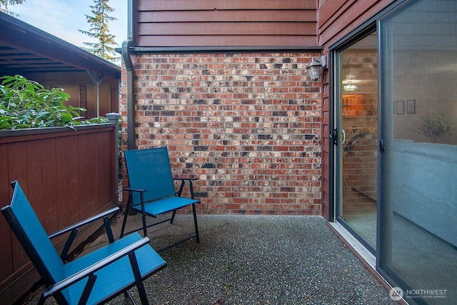 balcony featuring a patio area