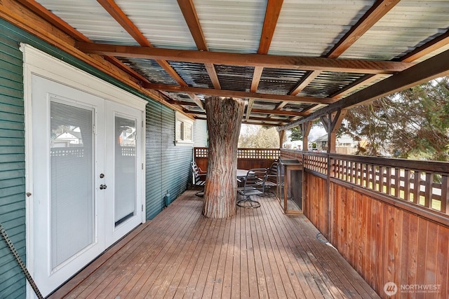 view of wooden terrace