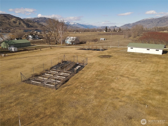 exterior space with a rural view