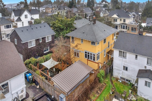 bird's eye view featuring a residential view