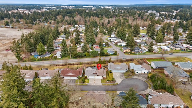 aerial view featuring a residential view