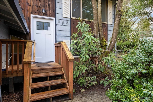 view of doorway to property