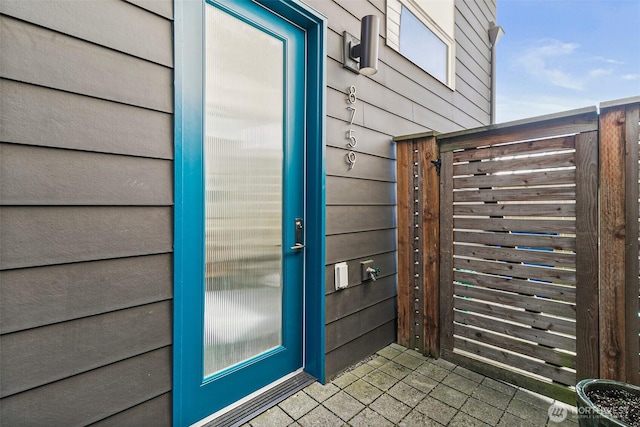 view of doorway to property