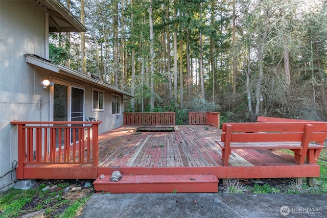 view of wooden deck