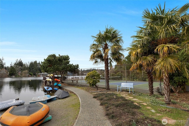 water view with fence