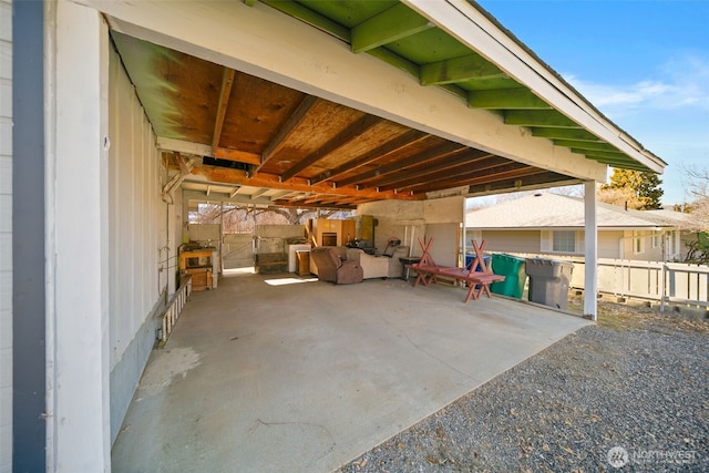 view of patio with a carport