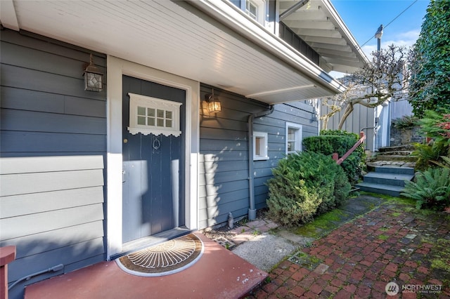 view of doorway to property