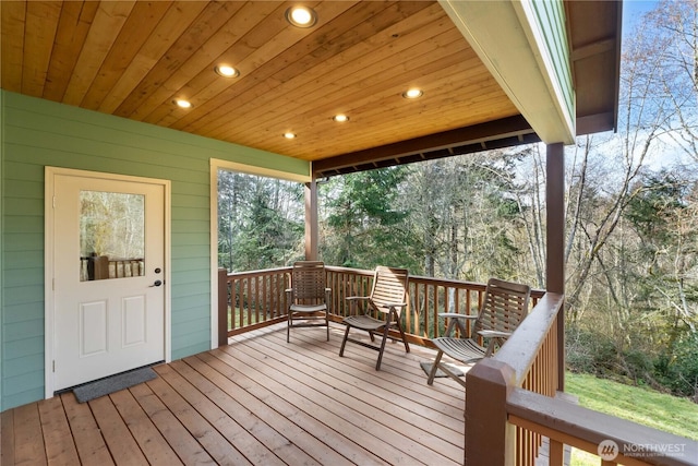 view of wooden terrace