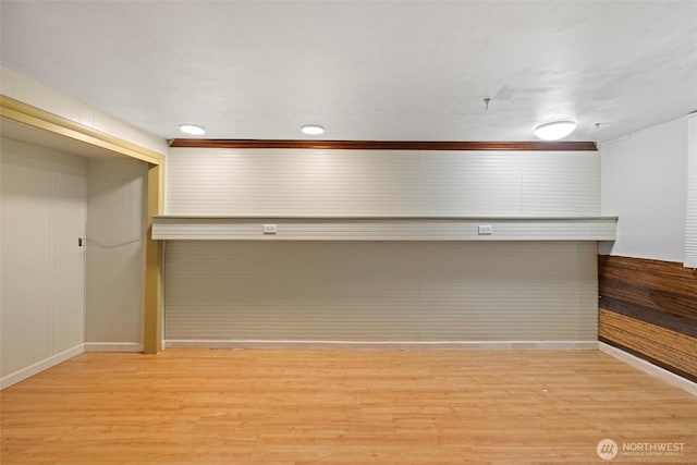 interior space with light wood-style flooring