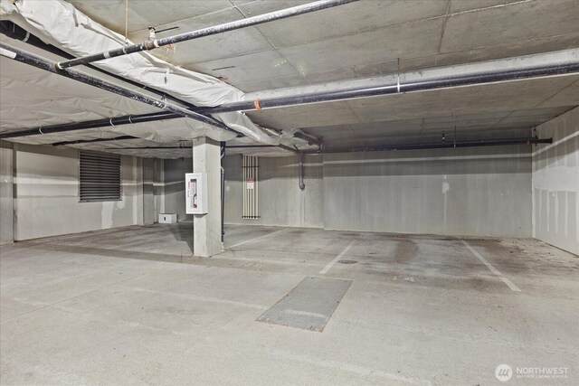 view of parking garage
