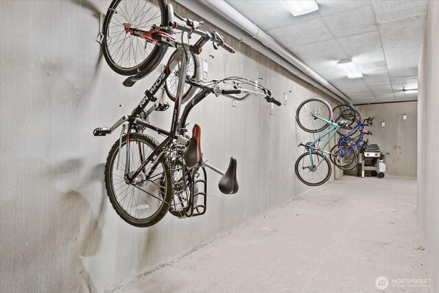 garage with bike storage