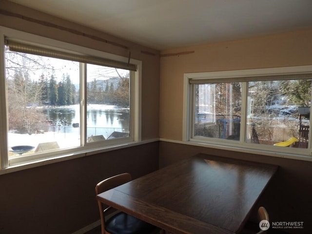 view of unfurnished dining area