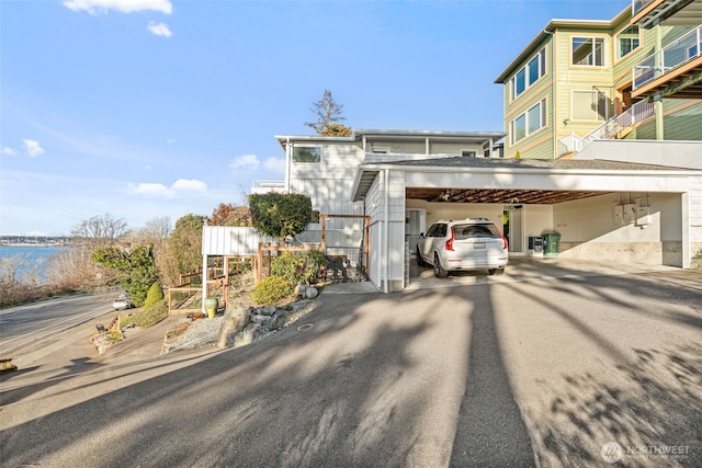 exterior space featuring driveway