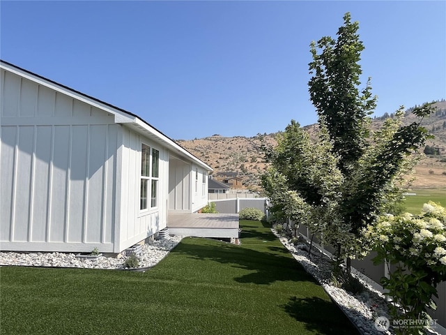 422 Sunny Brooke Ln, Chelan, WA 98816 - view of yard with a deck with mountain view