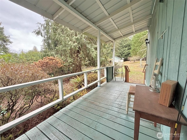 view of wooden deck