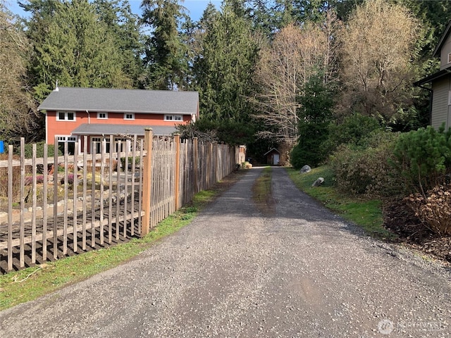 view of road