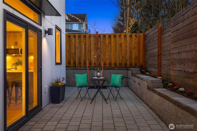 view of patio / terrace featuring a fenced backyard