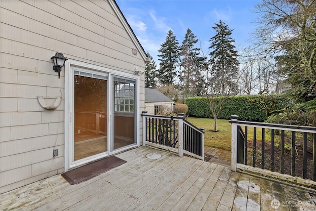 view of wooden deck