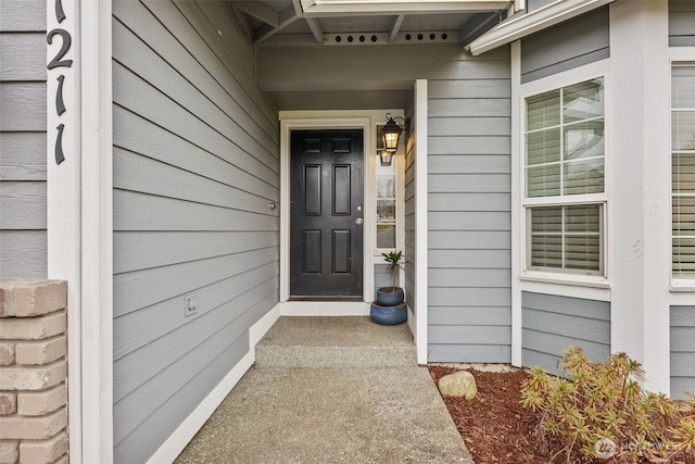 view of doorway to property