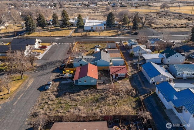 bird's eye view with a residential view