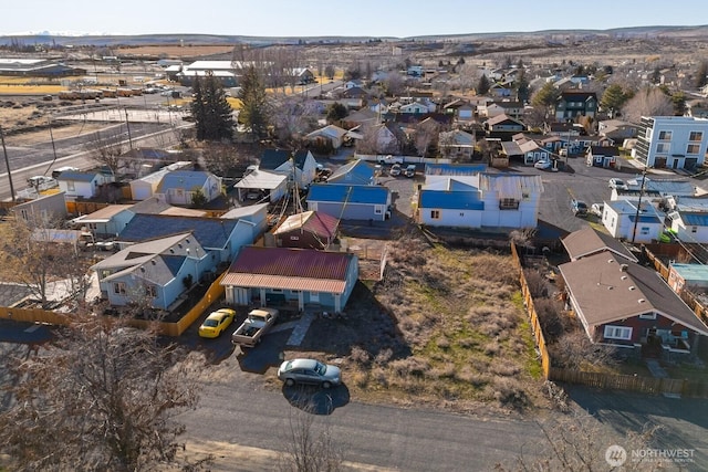 bird's eye view featuring a residential view