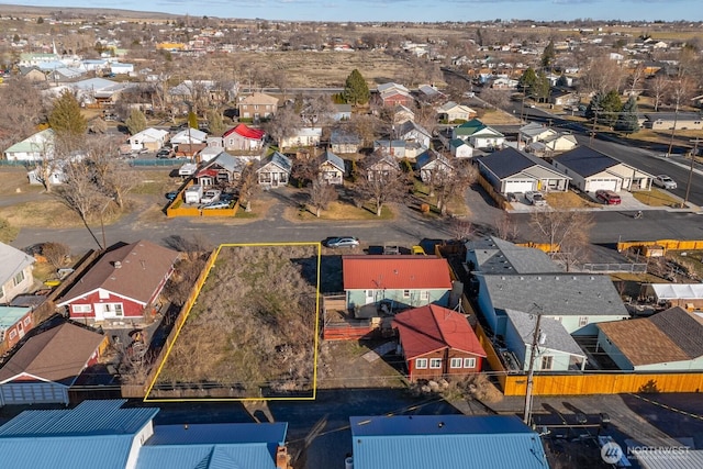 aerial view featuring a residential view