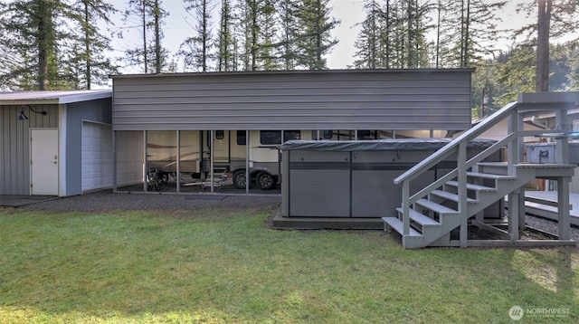 exterior space featuring a garage and a carport