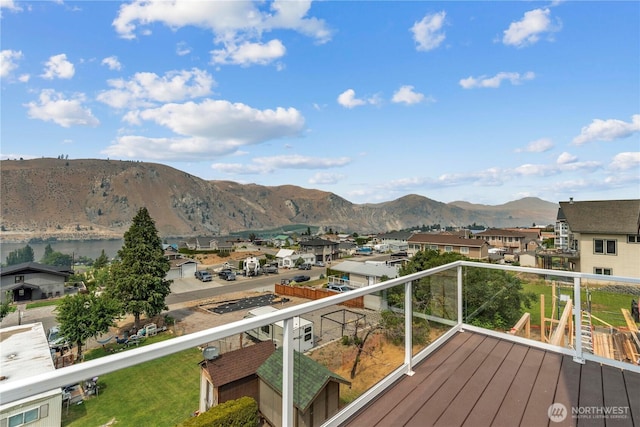 exterior space featuring a residential view and a mountain view