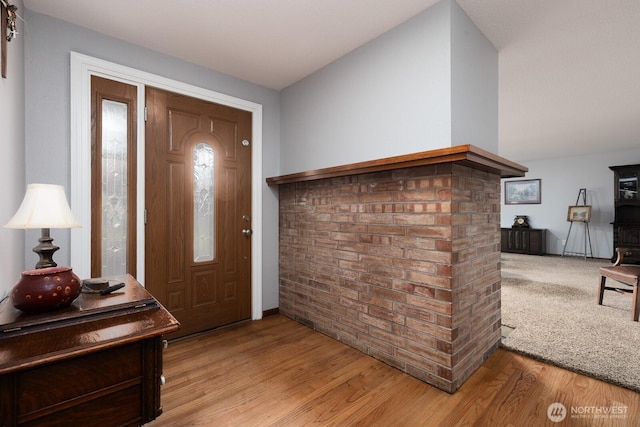 entrance foyer featuring light wood-style flooring