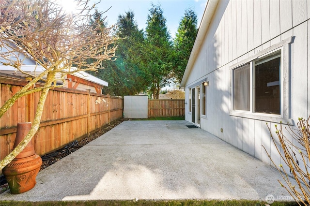 view of patio / terrace featuring a fenced backyard