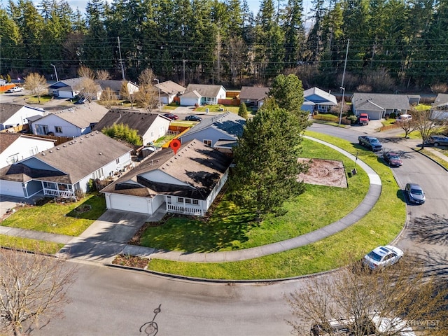 bird's eye view featuring a residential view