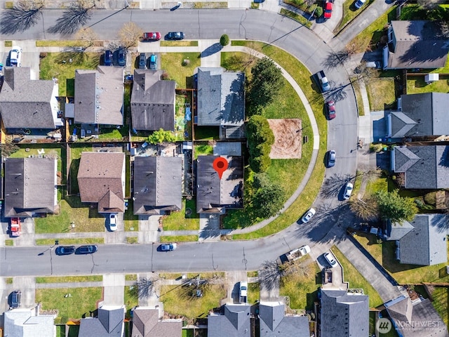 birds eye view of property featuring a residential view