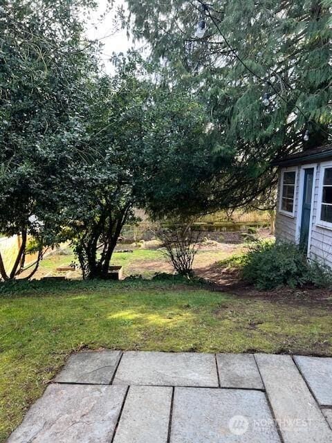 view of yard featuring a patio area