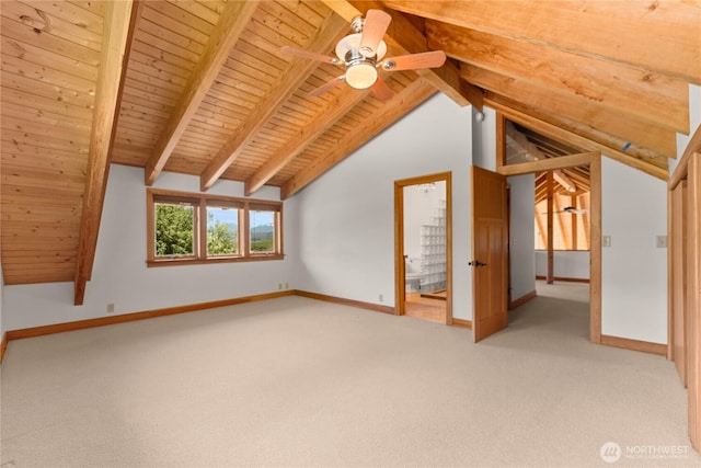 50 Sage Canyon Dr, Winthrop, WA 98862 - additional living space with wooden ceiling, light colored carpet, and ceiling fan